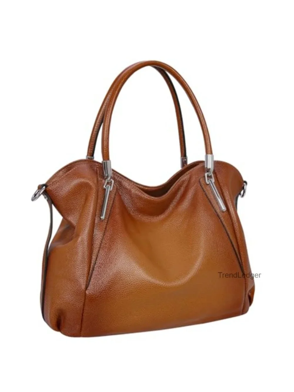 Genuine Leather Top Handle Satchel Crossbody Hobo Bag with Detachable Strap